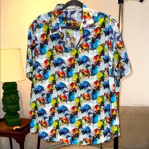 Robert Graham Wild World Short Sleeve Shirt Size 3xl